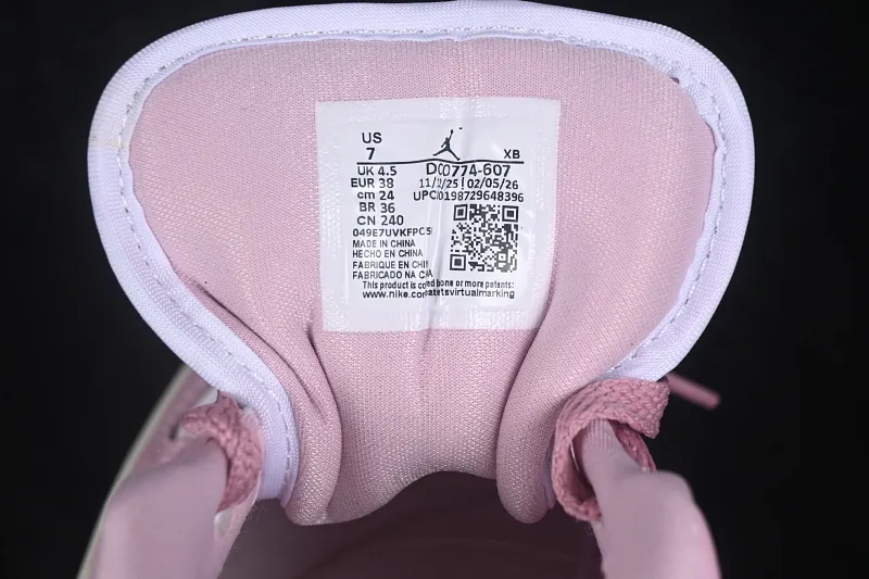 All categories Air Jordan Jordan series basketball shoes Air Jordan 1 Low G version pure original Air Jordan 1 Low AJ1 Joe 1 white pink low-top retro culture basketball shoes DC0774-607